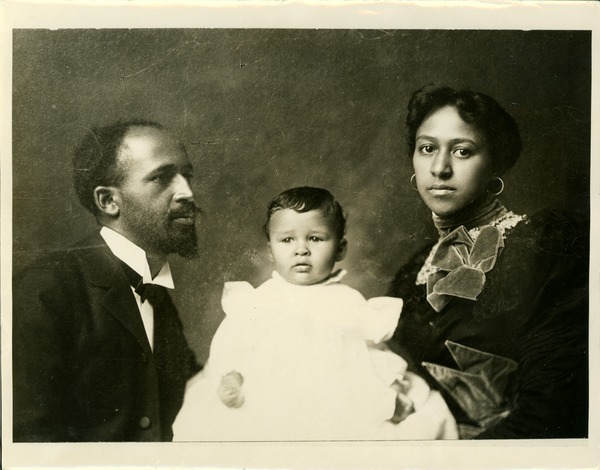 Family portrait from 1898 featuring W. E. B. Du Bois, Nina Gomer Du Bois and Burghardt Du Bois